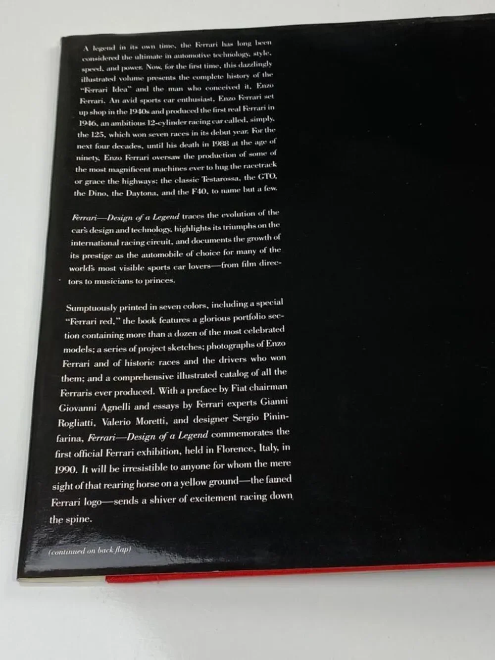 Ferrari Design of A Legend The Official History & Catalog Gianni Rogliatti HC DJ